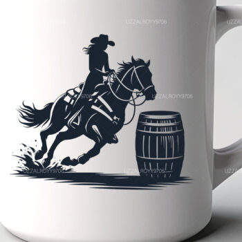 Intra απο ξύλο plywood 3mm-4mm πάχος Barrel Racing Woman and Man on Horse Δίασταση 40x40 cm INTRAFABR-97992794 - Image 2