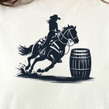Intra απο ξύλο plywood 3mm-4mm πάχος Barrel Racing Woman and Man on Horse Δίασταση 40x40 cm INTRAFABR-97992794 - Image 3