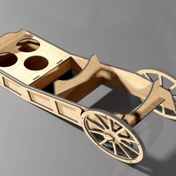 Intra απο ξύλο plywood 3mm-4mm πάχος Βάση Barware για μπουκάλι με Shot  Δίασταση 15x15 cm INTRAFABR-113817294 - Image 8