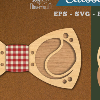 Intra απο ξύλο plywood 3mm-4mm πάχος Παπιγιόν μπέιζμπολ Δίασταση 15x15 cm INTRAFABR-112552501 - Image 1