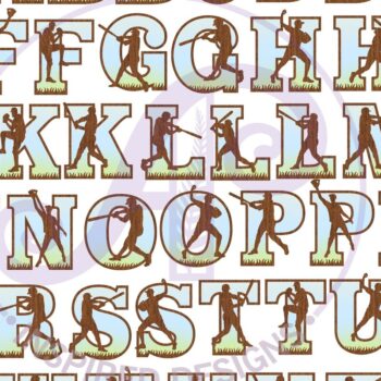 Intra απο ξύλο plywood 3mm-4mm πάχος Γράμματα σιλουέτας παικτών του μπέιζμπολ Δίασταση 5x5 cm INTRAFABR-90045008 - Image 4