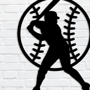 Intra απο ξύλο plywood 3mm-4mm πάχος Μεταλλική επιγραφή του μπέιζμπολ, τοίχου Δίασταση 40x40 cm INTRAFABR-89287545