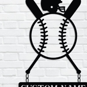 Intra απο ξύλο plywood 3mm-4mm πάχος Μεταλλική επιγραφή του μπέιζμπολ, τοίχου Δίασταση 40x40 cm INTRAFABR-89297465