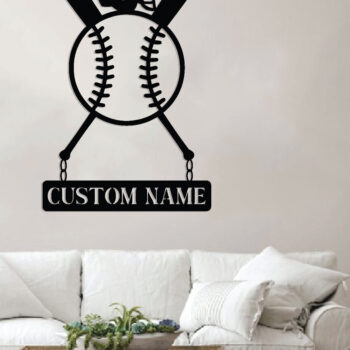 Intra απο ξύλο plywood 3mm-4mm πάχος Μεταλλική επιγραφή του μπέιζμπολ, τοίχου Δίασταση 40x40 cm INTRAFABR-89297465 - Image 2