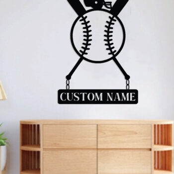 Intra απο ξύλο plywood 3mm-4mm πάχος Μεταλλική επιγραφή του μπέιζμπολ, τοίχου Δίασταση 40x40 cm INTRAFABR-89297465 - Image 3