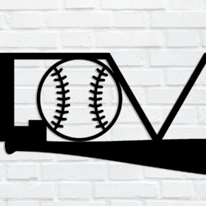 Intra απο ξύλο plywood 3mm-4mm πάχος Μεταλλική επιγραφή του μπέιζμπολ, τοίχου Δίασταση 40x40 cm INTRAFABR-89211067