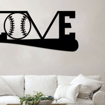 Intra απο ξύλο plywood 3mm-4mm πάχος Μεταλλική επιγραφή του μπέιζμπολ, τοίχου Δίασταση 40x40 cm INTRAFABR-89211067 - Image 2