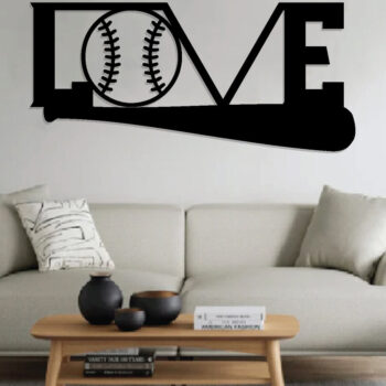 Intra απο ξύλο plywood 3mm-4mm πάχος Μεταλλική επιγραφή του μπέιζμπολ, τοίχου Δίασταση 40x40 cm INTRAFABR-89211067 - Image 3