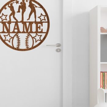 Intra απο ξύλο plywood 3mm-4mm πάχος Πινακίδα ονόματος μπέιζμπολ Γυναικείο αποκοπής Δίασταση 30x20 cm INTRAFABR-68101476 - Image 3