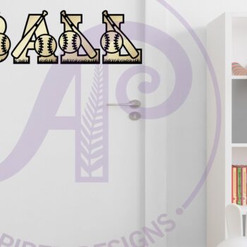 Intra απο ξύλο plywood 3mm-4mm πάχος Μπέιζμπολ/σόφτμπολ Γράμματα νυχτερίδας και μπάλας Δίασταση 5x5 cm INTRAFABR-89968556 - Image 3