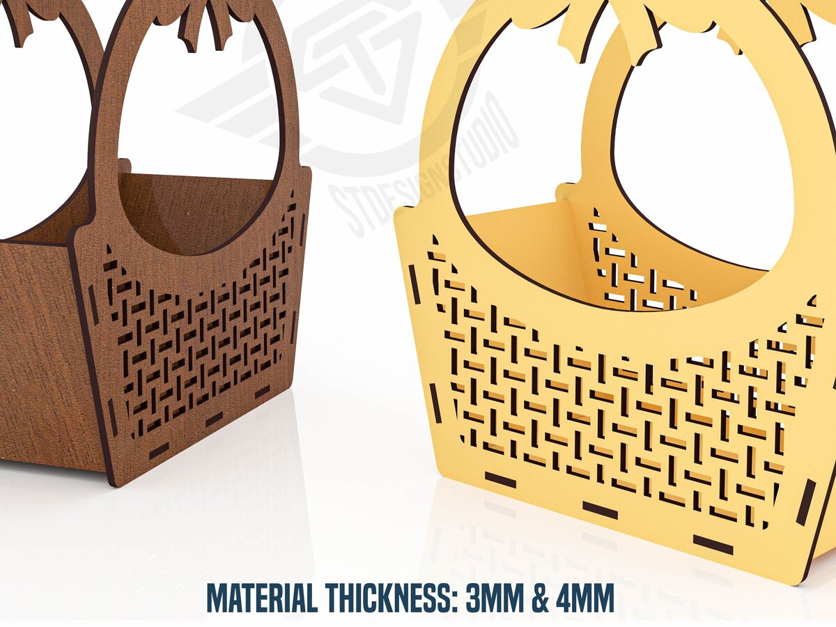 Intra απο ξύλο plywood 3mm-4mm πάχος Basket Δίασταση 8x3 cm INTRAFABR-117469363