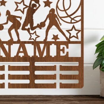 Intra απο ξύλο plywood 3mm-4mm πάχος Μπάσκετ Γυναικείο Όνομα Κάτοχος Μεταλλίου Δίασταση 34x34 cm INTRAFABR-68185323 - Image 1