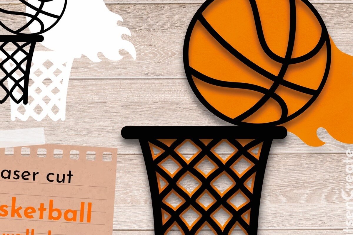 Intra απο ξύλο plywood 3mm-4mm πάχος Basketball Layered , Sports Δίασταση 30x20 cm INTRAFABR-62541213 - Image 1