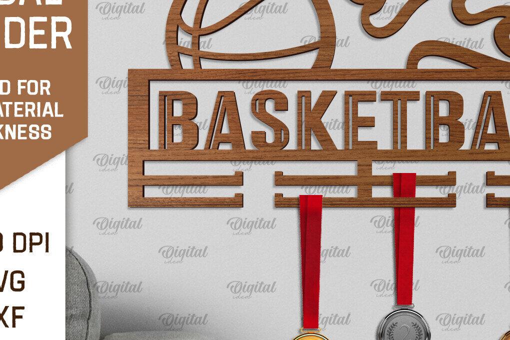 Intra απο ξύλο plywood 3mm-4mm πάχος Οθόνη καλαθοσφαίρισης μετάλλιο με Δίασταση 30x20 cm INTRAFABR-96282040 - Image 1
