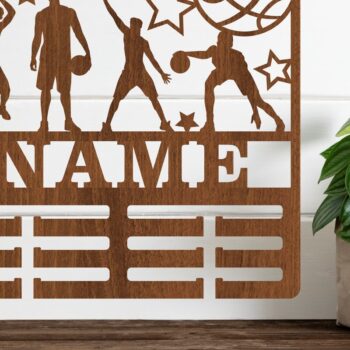 Intra απο ξύλο plywood 3mm-4mm πάχος Αποκοπής Κάτοχος Μεταλλίου Μπάσκετ Δίασταση 34x34 cm INTRAFABR-66504311 - Image 1