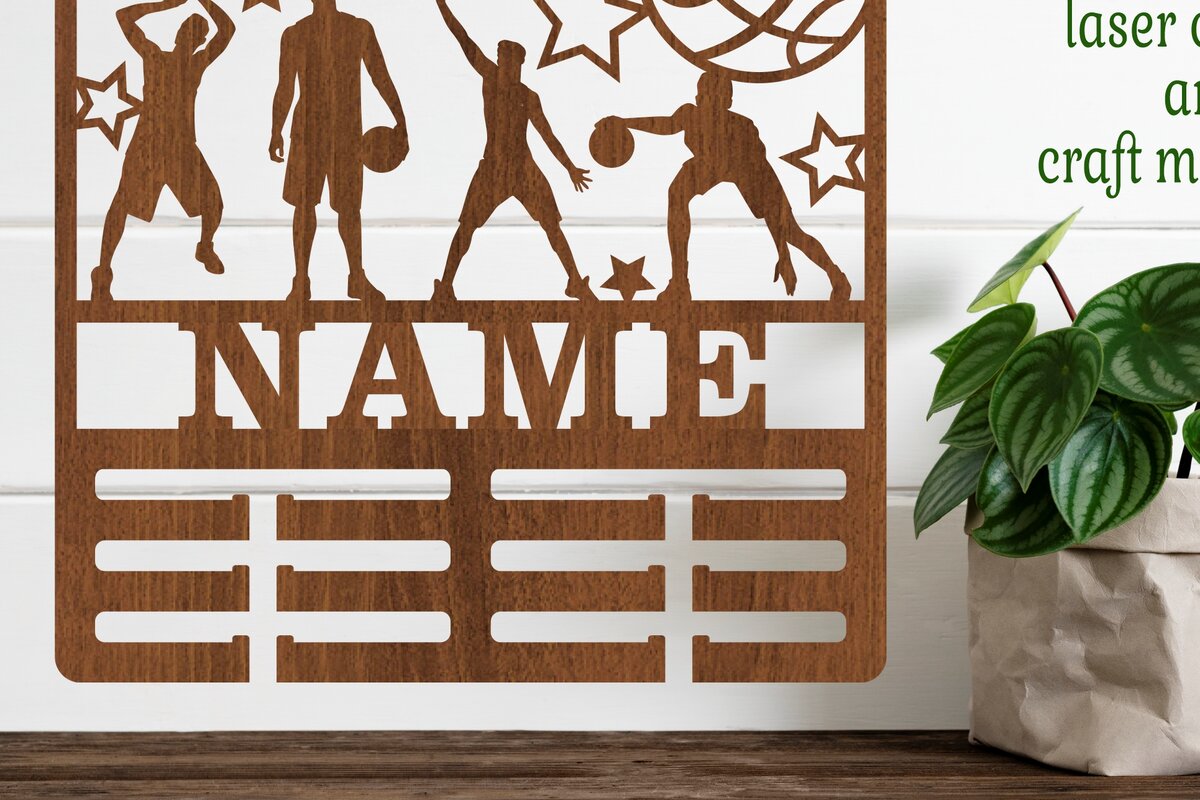 Intra απο ξύλο plywood 3mm-4mm πάχος Αποκοπής Κάτοχος Μεταλλίου Μπάσκετ Δίασταση 34x34 cm INTRAFABR-66504311