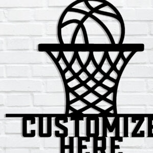 Intra απο ξύλο plywood 3mm-4mm πάχος Μπάσκετ Μεταλλική Τέχνη τοίχου, Δίασταση 40x40 cm INTRAFABR-89211480