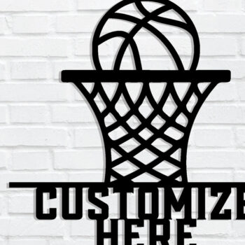 Intra απο ξύλο plywood 3mm-4mm πάχος Μπάσκετ Μεταλλική Τέχνη τοίχου, Δίασταση 40x40 cm INTRAFABR-89211480 - Image 1