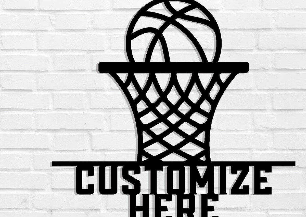 Intra απο ξύλο plywood 3mm-4mm πάχος Μπάσκετ Μεταλλική Τέχνη τοίχου, Δίασταση 40x40 cm INTRAFABR-89211480