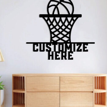 Intra απο ξύλο plywood 3mm-4mm πάχος Μπάσκετ Μεταλλική Τέχνη τοίχου, Δίασταση 40x40 cm INTRAFABR-89211480 - Image 3