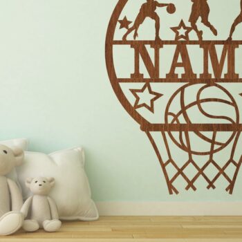 Intra απο ξύλο plywood 3mm-4mm πάχος αποκοπής Name Basketball Δίασταση 30x20 cm INTRAFABR-67173721 - Image 1