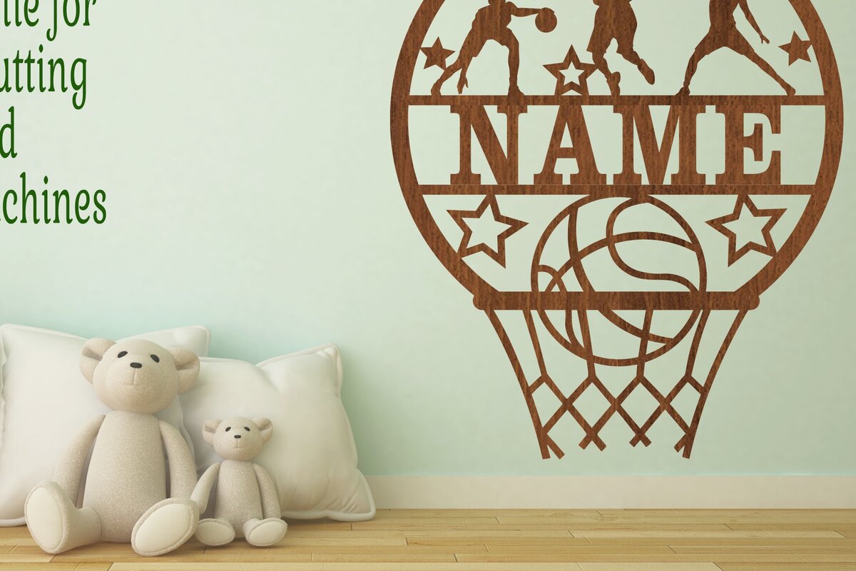 Intra απο ξύλο plywood 3mm-4mm πάχος αποκοπής Name Basketball Δίασταση 30x20 cm INTRAFABR-67173721