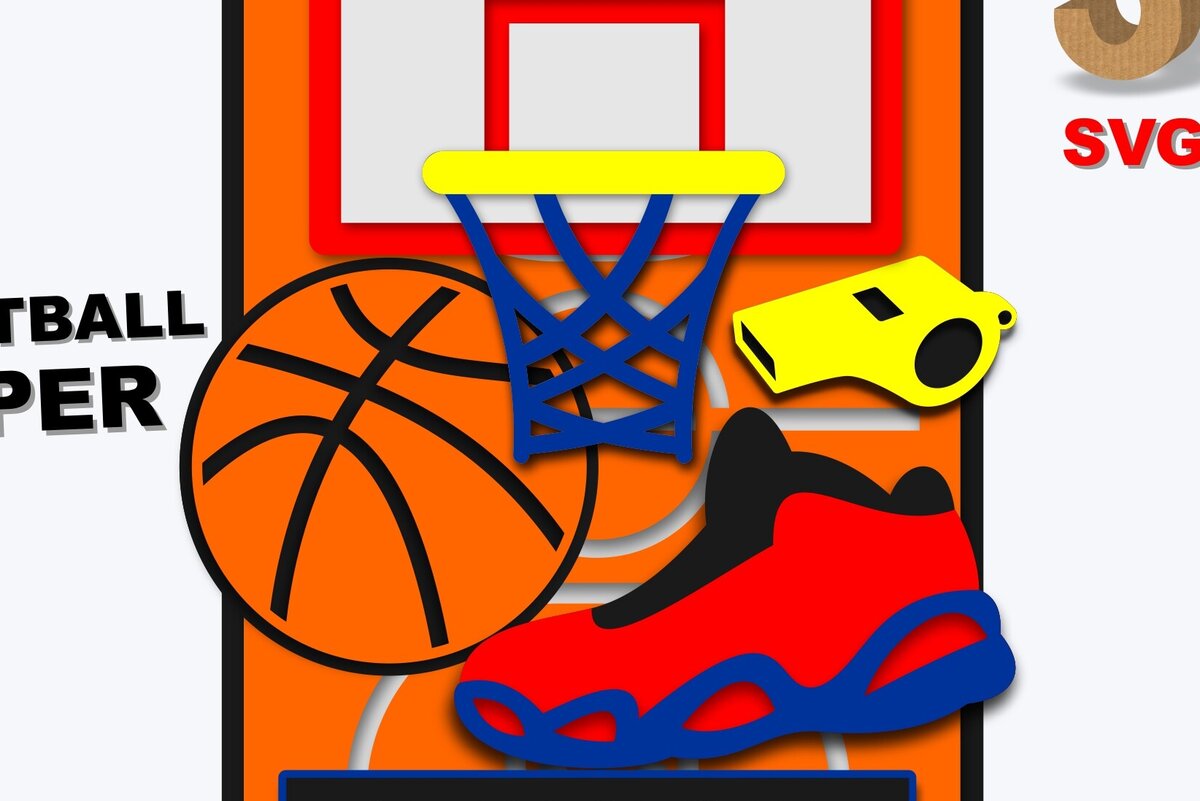 Intra απο ξύλο plywood 3mm-4mm πάχος Basketball Topper 3D Δίασταση 15x15 cm INTRAFABR-101995937 - Image 1