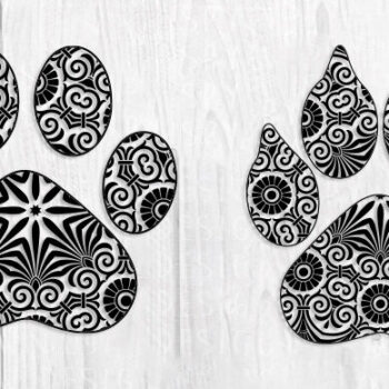 Intra απο ξύλο plywood 3mm-4mm πάχος Basset Hound Dog Mandala Δίασταση 30x30 cm INTRAFABR-104703433 - Image 2