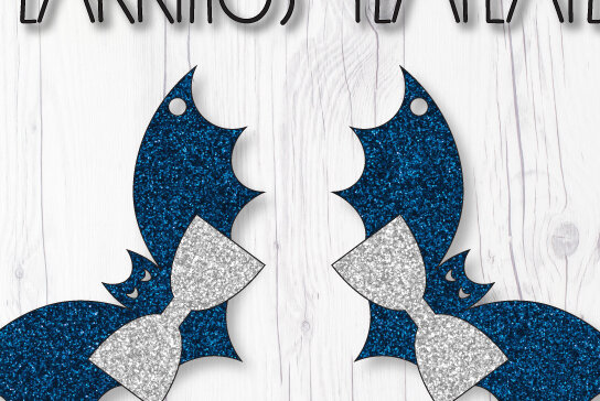 Intra απο ξύλο plywood 3mm-4mm πάχος Πρότυπο σκουλαρίκια νυχτερίδας Δίασταση 3x3 cm INTRAFABR-8047642