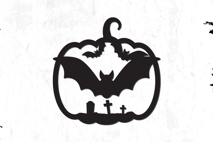 Intra απο ξύλο plywood 3mm-4mm πάχος Νυχτερίδα στην αποκριάτικη διακόσμηση κολοκύθας Δίασταση 5x5 cm INTRAFABR-81922328