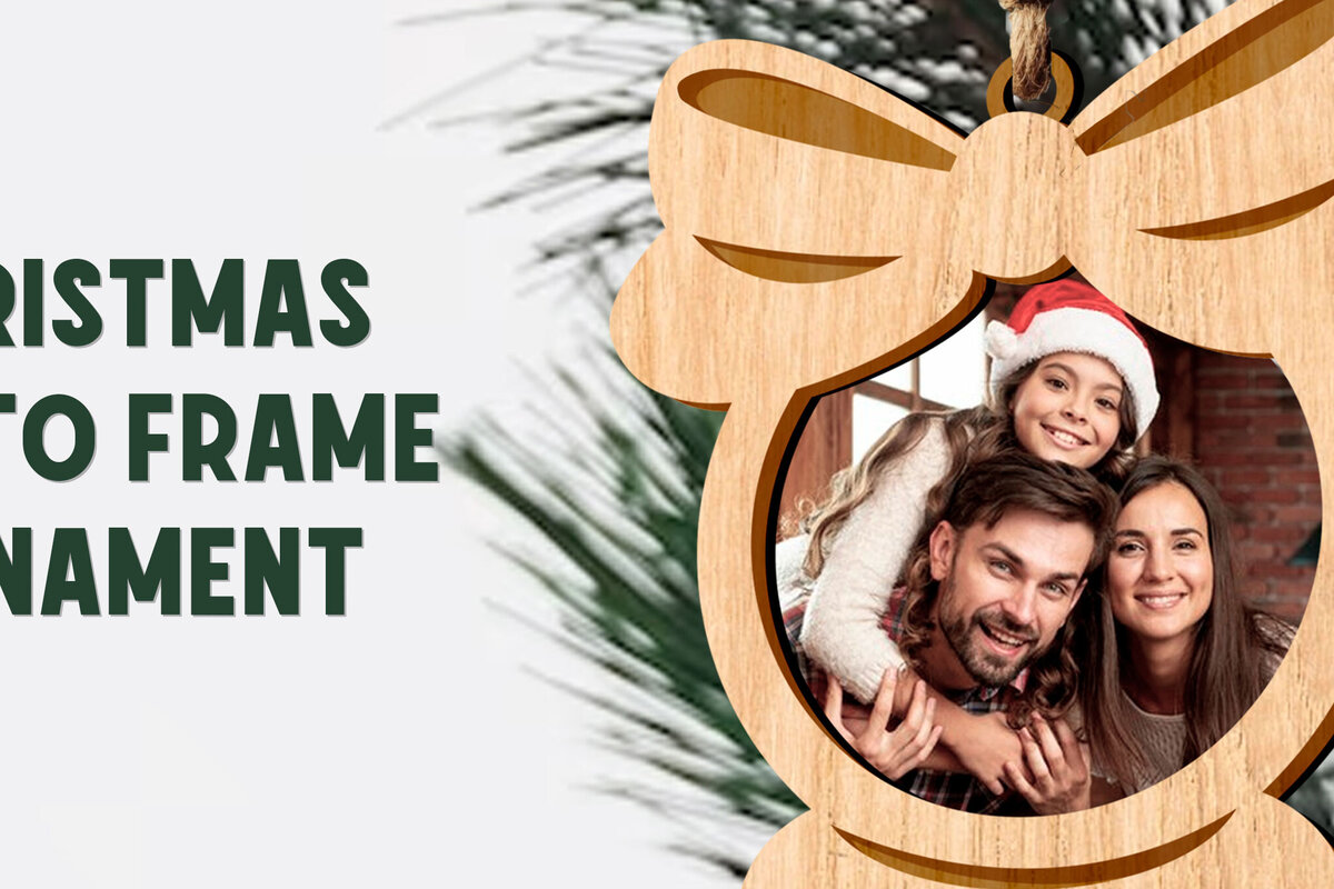 Intra απο ξύλο plywood 3mm-4mm πάχος Μπιχλιμπίδι. Χριστουγεννιάτικο στολίδι κορνίζας Δίασταση 20x30 cm INTRAFABR-81910778