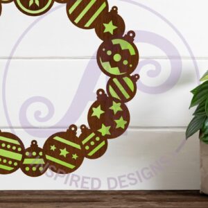 Intra απο ξύλο plywood 3mm-4mm πάχος Μπιχλιμπίδι στεφάνι δύο επιπέδων τέχνης τοίχου Δίασταση 10x10 cm INTRAFABR-82587133