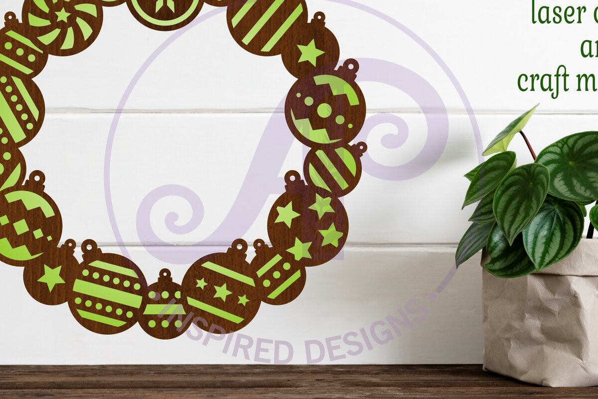 Intra απο ξύλο plywood 3mm-4mm πάχος Μπιχλιμπίδι στεφάνι δύο επιπέδων τέχνης τοίχου Δίασταση 10x10 cm INTRAFABR-82587133