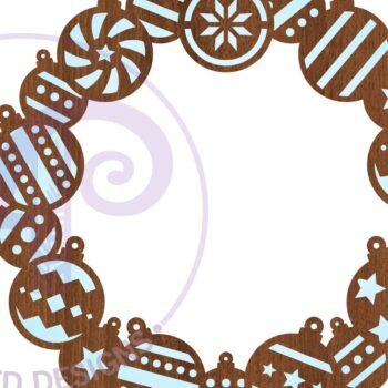 Intra απο ξύλο plywood 3mm-4mm πάχος Μπιχλιμπίδι στεφάνι δύο επιπέδων τέχνης τοίχου Δίασταση 10x10 cm INTRAFABR-82587133 - Image 4