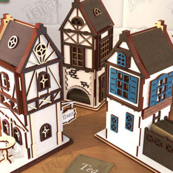 Intra απο ξύλο plywood 3mm-4mm πάχος κοπής με λέιζερ για τσαγιού Βαυαρίας | CNC Δίασταση 15x15 cm INTRAFABR-123840391 - Image 1