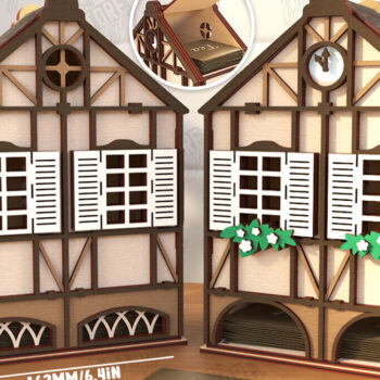 Intra απο ξύλο plywood 3mm-4mm πάχος κοπής με λέιζερ για τσαγιού Βαυαρίας | CNC Δίασταση 15x15 cm INTRAFABR-123840391 - Image 2