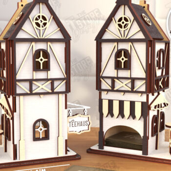 Intra απο ξύλο plywood 3mm-4mm πάχος κοπής με λέιζερ για τσαγιού Βαυαρίας | CNC Δίασταση 15x15 cm INTRAFABR-123840391 - Image 4