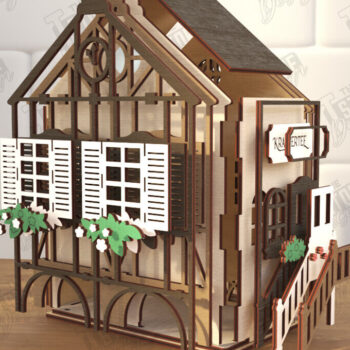 Intra απο ξύλο plywood 3mm-4mm πάχος Βαυαρικού Τσαγιού | Διοργανωτής Δίασταση 15x15 cm INTRAFABR-123839861 - Image 2