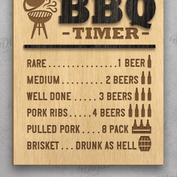 Intra απο ξύλο plywood 3mm-4mm πάχος BBQ Timer Signs Cut  Δίασταση 30x20 cm INTRAFABR-123141978 - Image 5