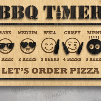 Intra απο ξύλο plywood 3mm-4mm πάχος BBQ Timer Signs Cut  Δίασταση 30x20 cm INTRAFABR-123141978 - Image 9