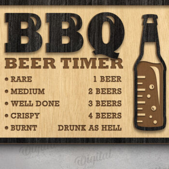 Intra απο ξύλο plywood 3mm-4mm πάχος BBQ Timer Signs Cut  Δίασταση 30x20 cm INTRAFABR-123141978 - Image 12