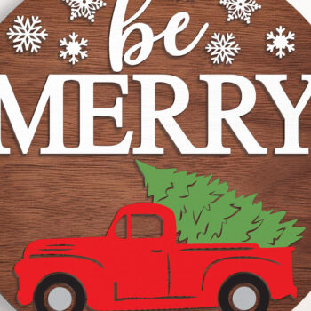 Intra απο ξύλο plywood 3mm-4mm πάχος Be Merry Snowflake Sign - Break Jhon Δίασταση 30x30 cm INTRAFABR-95129362 - Image 3