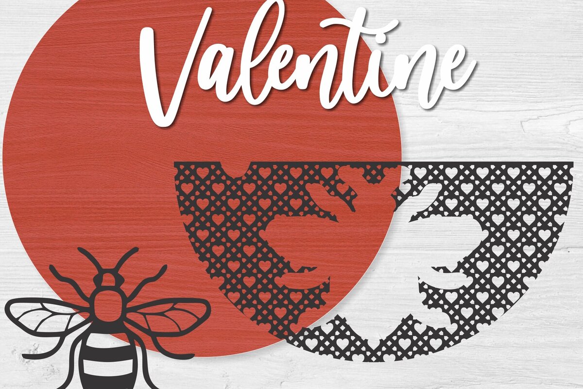 Intra απο ξύλο plywood 3mm-4mm πάχος Be My Valentine Door Sign Δίασταση 11x11 cm INTRAFABR-112792055 - Image 3