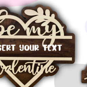 Intra απο ξύλο plywood 3mm-4mm πάχος Be My Valentine Heart Frame Δίασταση 20x30 cm INTRAFABR-56710483