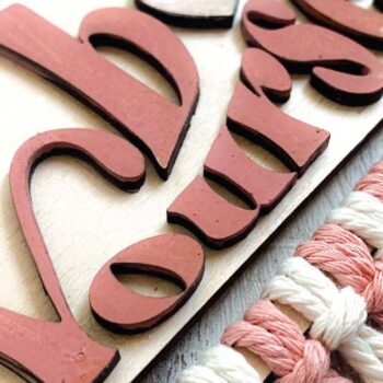 Intra απο ξύλο plywood 3mm-4mm πάχος Be Yourself , Macrame Wall Hanging Δίασταση 40x40 cm INTRAFABR-74729546 - Image 3