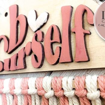 Intra απο ξύλο plywood 3mm-4mm πάχος Be Yourself , Macrame Wall Hanging Δίασταση 40x40 cm INTRAFABR-74729546 - Image 5