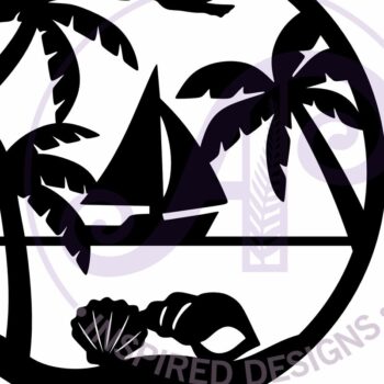 Intra απο ξύλο plywood 3mm-4mm πάχος Παραλία και ιστιοπλοϊκή επιγραφή τοίχου τέχνης, Δίασταση 10x10 cm INTRAFABR-112346991 - Image 4