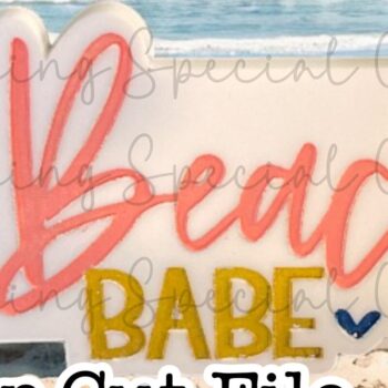 Intra απο ξύλο plywood 3mm-4mm πάχος Κάλυμμα με καπάκι ρούχων Beach Babe Δίασταση 15x15 cm INTRAFABR-90760011 - Image 1