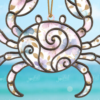 Intra απο ξύλο plywood 3mm-4mm πάχος Παραλία Καβούρι Suncatcher Δίασταση 30x20 cm INTRAFABR-123025468 - Image 1