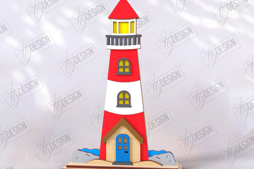 Intra απο ξύλο plywood 3mm-4mm πάχος Κοπή  Stand Παραθαλάσσιων Σπιτιών | Καλοκαίρι Δίασταση 30x20 cm INTRAFABR-122539265 - Image 1